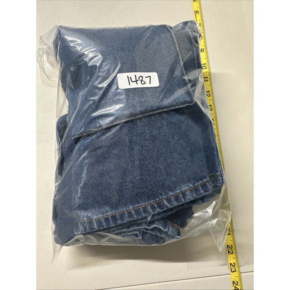 Fashion Nova Blue Jeans Size 13 High Rise Cargo Baggy Loose Y2K 90s Aesthetic - Picture 14 of 14